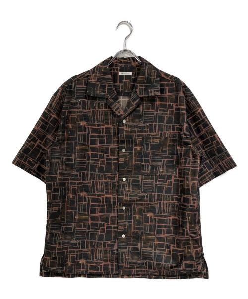 HERALBONY（ヘラルボニー）HERALBONY (ヘラルボニー) オープンカラーシャツ「無題」 ブラウン サイズ:SIZE Mの古着・服飾アイテム