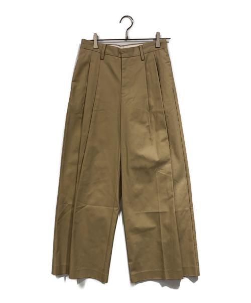 HERALBONY（ヘラルボニー）HERALBONY (ヘラルボニー) ワイドチノパンツ「maru-mm2024」 ベージュ サイズ:SIZE Lの古着・服飾アイテム