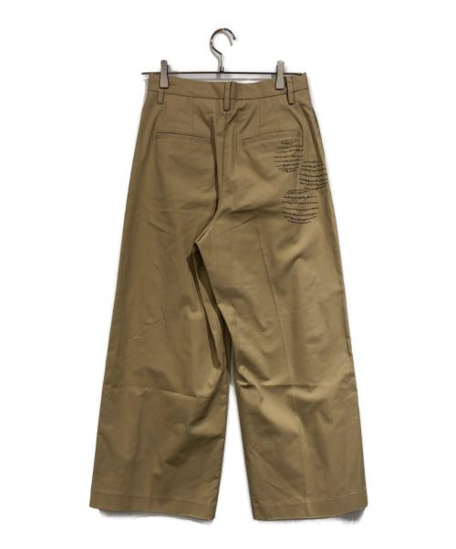 HERALBONY（ヘラルボニー）HERALBONY (ヘラルボニー) ワイドチノパンツ「maru-mm2024」 ベージュ サイズ:SIZE Lの古着・服飾アイテム