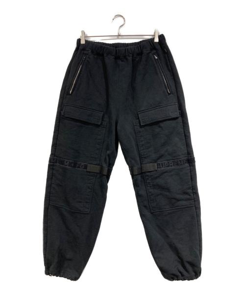 SUPREME（シュプリーム）Supreme (シュプリーム) MARITHE+FRANCOIS GIRBAUD (マリテフランソワジルボー) Tape Cargo Sweatpant ブラック サイズ:SIZE Mの古着・服飾アイテム