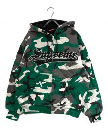 SUPREME（シュプリーム）の古着「Quilted Zip Up Hooded Sweatshirt」｜グリーン