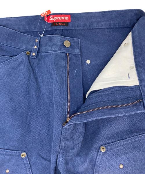 SUPREME（シュプリーム）Supreme (シュプリーム) b.b.simon (ビービーサイモン) Quilted Double Knee Painter Pant ネイビー サイズ:SIZE 81cm (W32)の古着・服飾アイテム