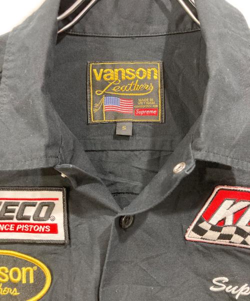 SUPREME（シュプリーム）SUPREME (シュプリーム) VANSON (バンソン) Leathers S/S Work Shirt ブラック サイズ:SIZE Sの古着・服飾アイテム