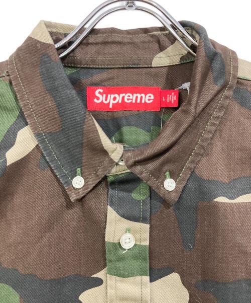 SUPREME（シュプリーム）Supreme (シュプリーム) Small Box Denim Shirt グリーン サイズ:SIZE Lの古着・服飾アイテム
