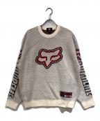 SUPREME×FOX RACINGシュプリーム×フォックスレーシング）の古着「コラボニット」｜ホワイト
