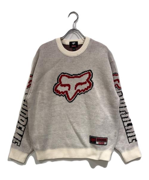 SUPREME（シュプリーム）Supreme (シュプリーム) FOX RACING (フォックスレーシング) コラボニット ホワイト サイズ:SIZE Sの古着・服飾アイテム