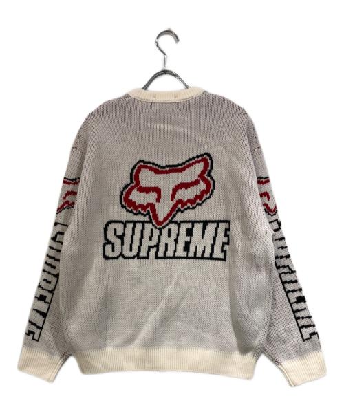 SUPREME（シュプリーム）Supreme (シュプリーム) FOX RACING (フォックスレーシング) コラボニット ホワイト サイズ:SIZE Sの古着・服飾アイテム