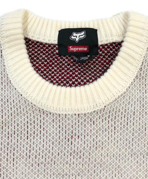 SUPREME（シュプリーム）Supreme (シュプリーム) FOX RACING (フォックスレーシング) コラボニット ホワイト サイズ:SIZE Sの古着・服飾アイテム
