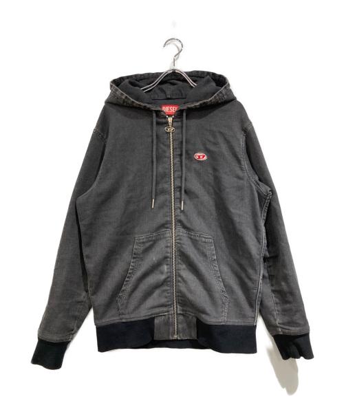 DIESEL（ディーゼル）DIESEL (ディーゼル) D-Gir Track Denim Hoodie ブラック サイズ:SIZE Sの古着・服飾アイテム