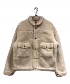 HUMAN MADEヒューマンメイド）の古着「WOOL BLENDED BOA FLEECE WORK JACKET」｜ベージュ