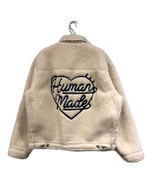 HUMAN MADE（ヒューマンメイド）HUMAN MADE (ヒューマンメイド) WOOL BLENDED BOA FLEECE WORK JACKET ベージュ サイズ:SIZE XLの古着・服飾アイテム