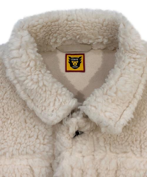HUMAN MADE（ヒューマンメイド）HUMAN MADE (ヒューマンメイド) WOOL BLENDED BOA FLEECE WORK JACKET ベージュ サイズ:SIZE XLの古着・服飾アイテム