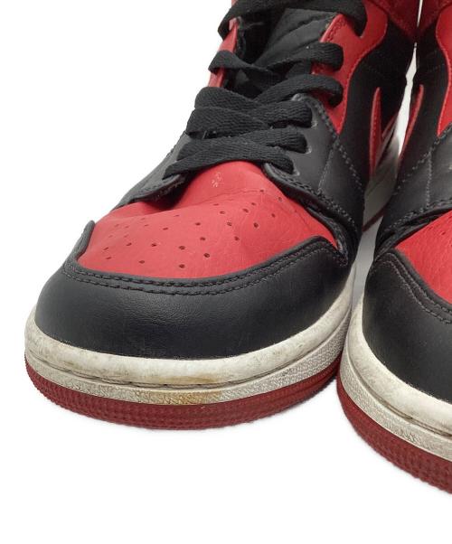 NIKE（ナイキ）NIKE (ナイキ) AIR JORDAN 1 MID BRED レッド サイズ:US9.5の古着・服飾アイテム