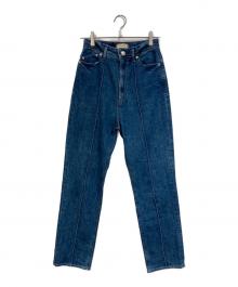 YANUK（ヤヌーク）の古着「Pintuck Straight デニムパンツ」｜ブルー