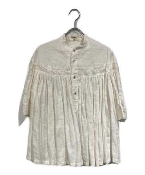 SCYE（サイ）SCYE (サイ) リネン高密度半袖ブラウス ホワイト サイズ:SIZE 38の古着・服飾アイテム