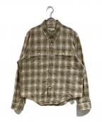 maison kitsuneメゾンキツネ）の古着「DOUBLE POCKET SKATE SHIRT」｜ベージュ