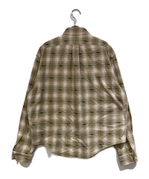 maison kitsune（メゾンキツネ）MAISON KITSUNE (メゾンキツネ) DOUBLE POCKET SKATE SHIRT ベージュ サイズ:SIZE Mの古着・服飾アイテム