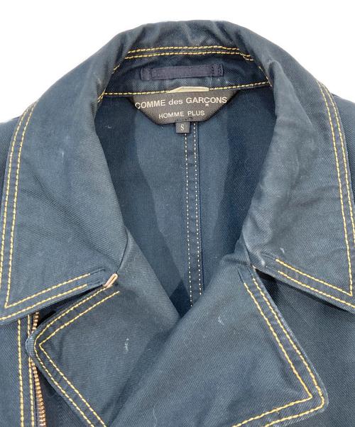 COMME des GARCONS HOMME PLUS（コムデギャルソンオムプリュス）COMME des GARCONS HOMME PLUS (コムデギャルソンオムプリュス) コットンライダースジャケット ブラック サイズ:SIZE Sの古着・服飾アイテム