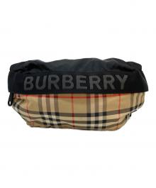 BURBERRY（バーバリー）の古着「ノバチェックボディバッグ/ウエストバッグ」｜ブラック