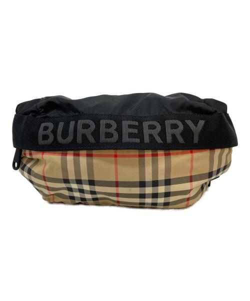 BURBERRY（バーバリー）BURBERRY (バーバリー) ノバチェックボディバッグ/ウエストバッグ ブラックの古着・服飾アイテム