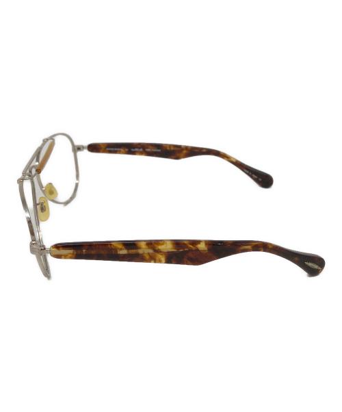 OLIVER PEOPLES（オリバーピープルズ）OLIVER PEOPLES (オリバーピープルズ) TAKAHIROMIYASHITA TheSoloIst. (タカヒロミヤシタ ザソロイスト) 眼鏡 シルバー×ブラウン サイズ:SIZE 57□14の古着・服飾アイテム