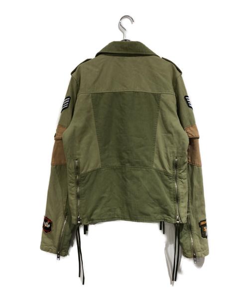 MLVINCE（メルヴィンス）MLVINCE (メルヴィンス) ミリタリーライダースジャケット グリーン サイズ:SIZE Mの古着・服飾アイテム