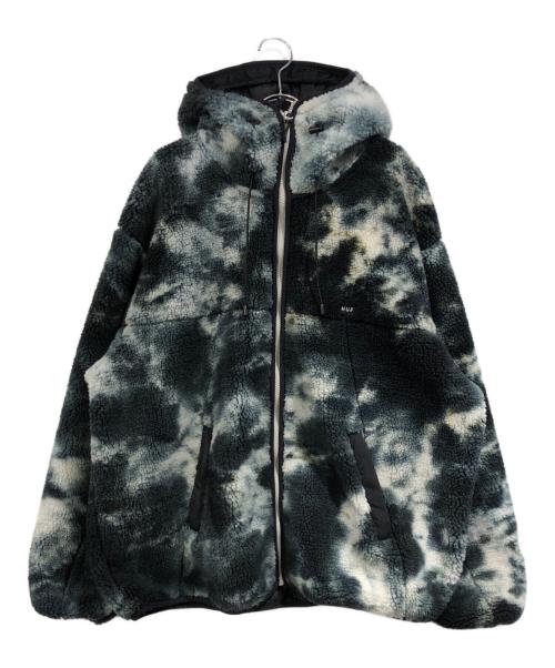 HUF（ハフ）HUF (ハフ) フーデッドボアジャケット グレー×ブルー サイズ:SIZE Lの古着・服飾アイテム