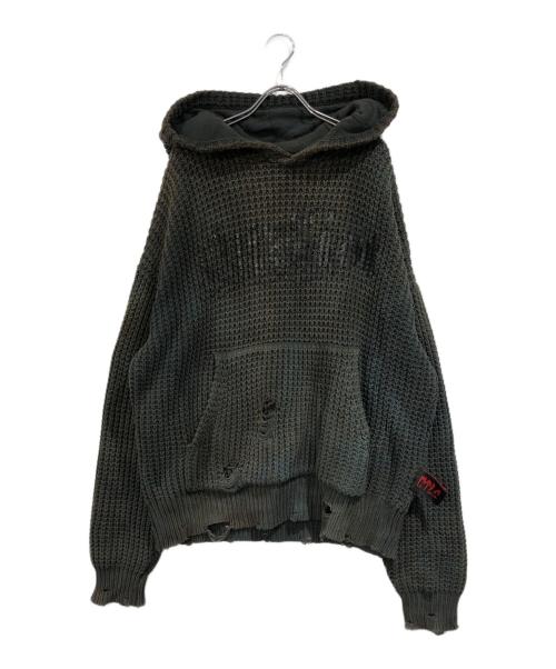 CVTVLIST（カタリスト）CVTVLIST (カタリスト) ダメージ加工ニットパーカー ブルー サイズ:SIZE 1の古着・服飾アイテム