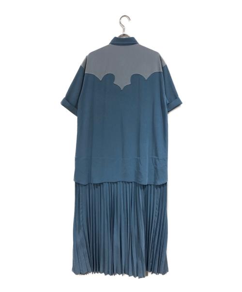 TOGA PULLA（トーガ プルラ）TOGA PULLA (トーガ プルラ) デザインワンピース ブルー サイズ:SIZE 36の古着・服飾アイテム
