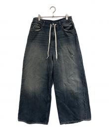 MM6 Maison Margiela（エムエムシックスメゾンマルジェラ）の古着「Drawstring Jeans」｜ブルー