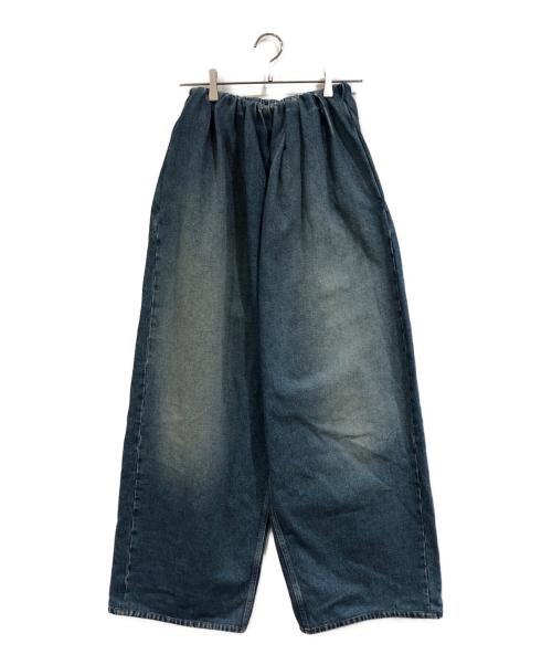 MM6 Maison Margiela（エムエムシックスメゾンマルジェラ）MM6 Maison Margiela (エムエムシックスメゾンマルジェラ) ハイウエスト ワイドデニムパンツ ブルー サイズ:SIZE 38の古着・服飾アイテム