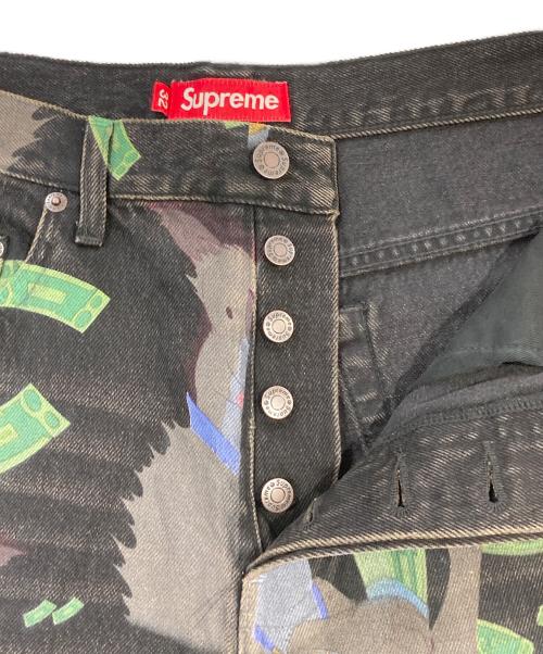 SUPREME（シュプリーム）Supreme (シュプリーム) All Dogs Go To Heaven Loose Fit Jean ブラック×グリーン サイズ:SIZE 32の古着・服飾アイテム