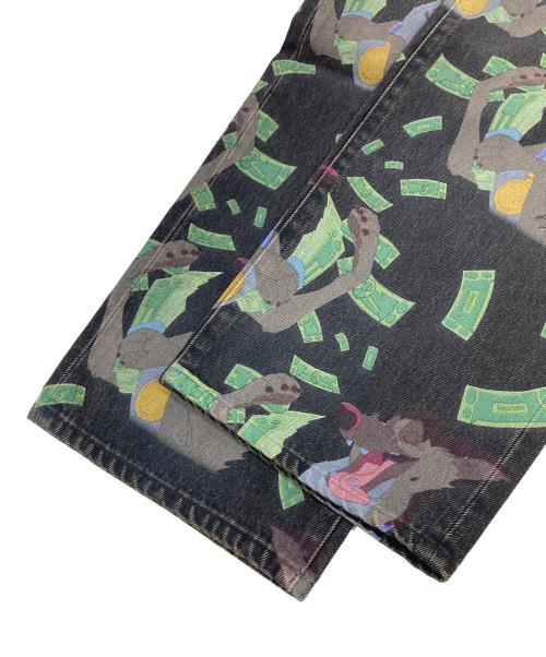 SUPREME（シュプリーム）Supreme (シュプリーム) All Dogs Go To Heaven Loose Fit Jean ブラック×グリーン サイズ:SIZE 32の古着・服飾アイテム