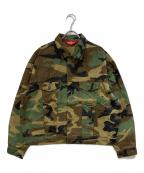 SUPREMEシュプリーム）の古着「Jacquard Logos Denim Trucker Jacket」｜グリーン×ブラウン