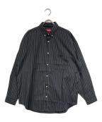 SUPREMEシュプリーム）の古着「Pinstripe Shirt」｜ブラック×ホワイト