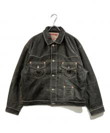 SUPREME×TRUE RELIGION（シュプリーム×トゥルー レリジョン）の古着「Leather Trucker Jacket」｜ブラック