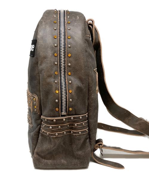 SUPREME（シュプリーム）Supreme (シュプリーム) b.b.simon (ビービーサイモン) Vanson Leathers Backpack ブラウンの古着・服飾アイテム