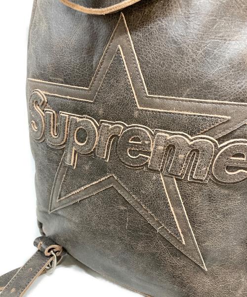 SUPREME（シュプリーム）Supreme (シュプリーム) b.b.simon (ビービーサイモン) Vanson Leathers Backpack ブラウンの古着・服飾アイテム