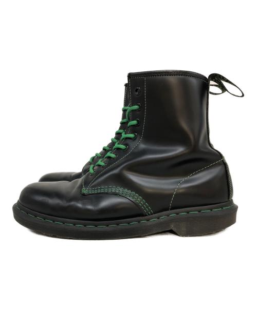 Dr.Martens（ドクターマーチン）Dr.Martens (ドクターマーチン) 8ホールブーツ ブラック×グリーン サイズ:不明の古着・服飾アイテム