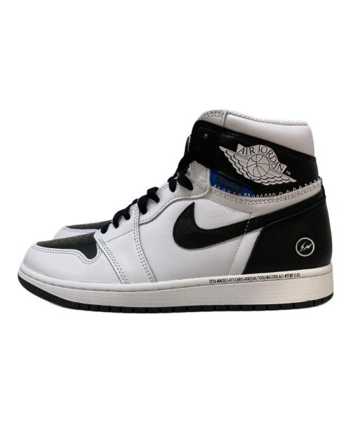 NIKIE（ナイキ）NIKIE (ナイキ) UNION (ユニオン) FRAGMENT DESIGN (フラグメントデザイン) AIR JORDAN 1 RETRO HI OG ホワイト×ブラック サイズ:27.5cm 未使用品の古着・服飾アイテム