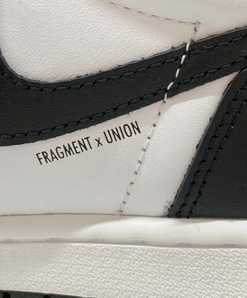 NIKIE（ナイキ）NIKIE (ナイキ) UNION (ユニオン) FRAGMENT DESIGN (フラグメントデザイン) AIR JORDAN 1 RETRO HI OG ホワイト×ブラック サイズ:27.5cm 未使用品の古着・服飾アイテム