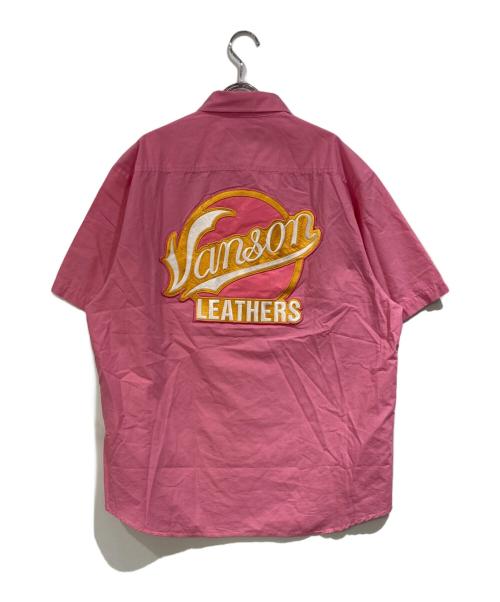 VANSON（バンソン）VANSON (バンソン) Supreme (シュプリーム) Leathers S/S Work Shirt ピンク サイズ:SIZE Lの古着・服飾アイテム
