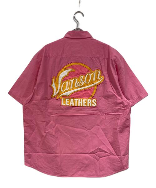 VANSON（バンソン）VANSON (バンソン) Supreme (シュプリーム) Leathers S/S Work Shirt ピンク サイズ:SIZE Lの古着・服飾アイテム