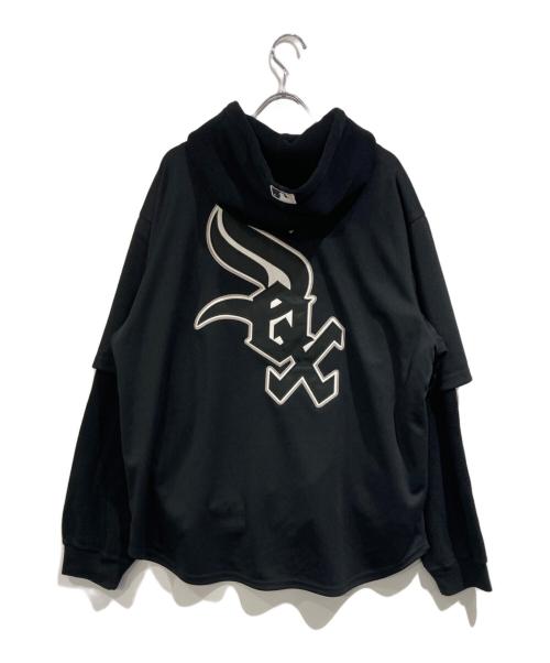 SUPREME（シュプリーム）Supreme (シュプリーム) GENUINE MERCHANDISE (ジェニュイン マーチャンダイズ) Chicago White Sox Hooded Baseball Jersey ブラック サイズ:SIZE Mの古着・服飾アイテム