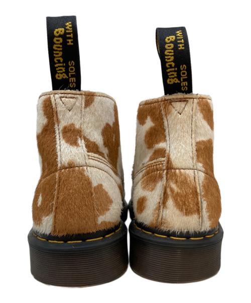 Dr.Martens（ドクターマーチン）Dr.Martens (ドクターマーチン) CHURCH ハラコ ブーツ ブラウン×ホワイト サイズ:SIZE 9の古着・服飾アイテム