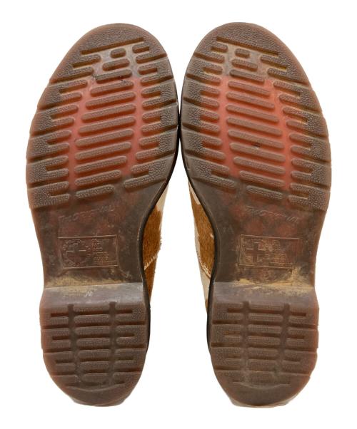 Dr.Martens（ドクターマーチン）Dr.Martens (ドクターマーチン) CHURCH ハラコ ブーツ ブラウン×ホワイト サイズ:SIZE 9の古着・服飾アイテム