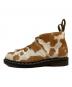 Dr.Martens (ドクターマーチン) CHURCH ハラコ ブーツ ブラウン×ホワイト サイズ:SIZE 9：14000円