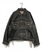 SUPREME×TRUE RELIGIONシュプリーム×トゥルー レリジョン）の古着「Leather Trucker Jacket」｜ブラック