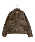 SUPREME×TRUE RELIGIONシュプリーム×トゥルー レリジョン）の古着「Leather Trucker Jacket」｜ブラウン