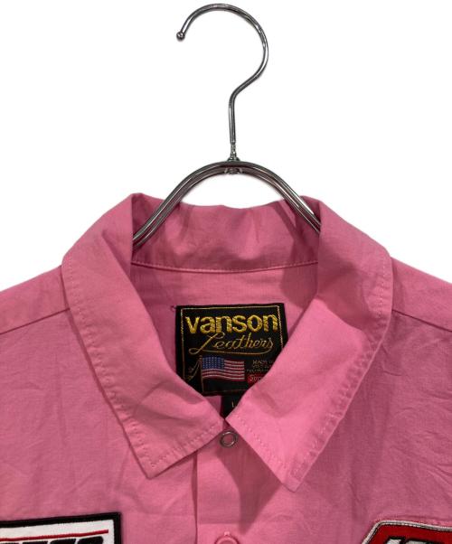 SUPREME（シュプリーム）SUPREME (シュプリーム) VANSON (バンソン) Leathers S/S Work Shirt ピンク サイズ:SIZE Lの古着・服飾アイテム